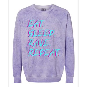 Eat Sleep Rave Repeat Colorblast Crewneck Sweatshirt