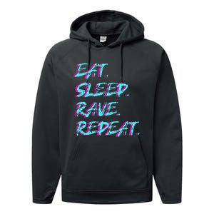 Eat Sleep Rave Repeat Performance Fleece Hoodie