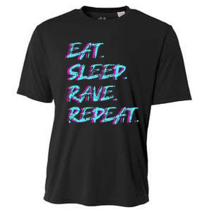 Eat Sleep Rave Repeat Cooling Performance Crew T-Shirt