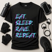 Eat Sleep Rave Repeat Cooling Performance Crew T-Shirt