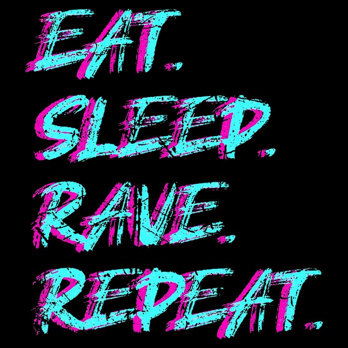 Eat Sleep Rave Repeat Cooling Performance Crew T-Shirt