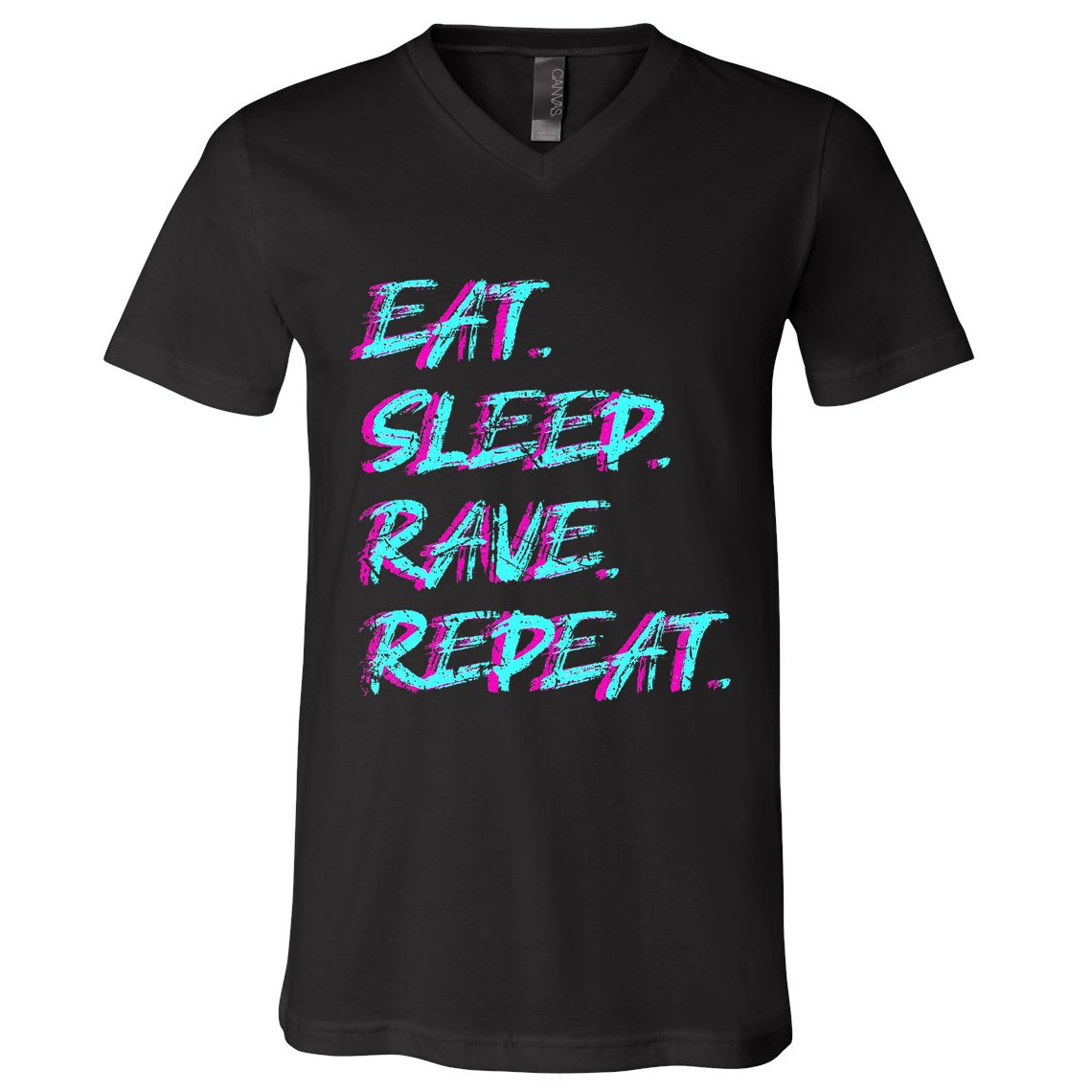 Eat Sleep Rave Repeat V-Neck T-Shirt