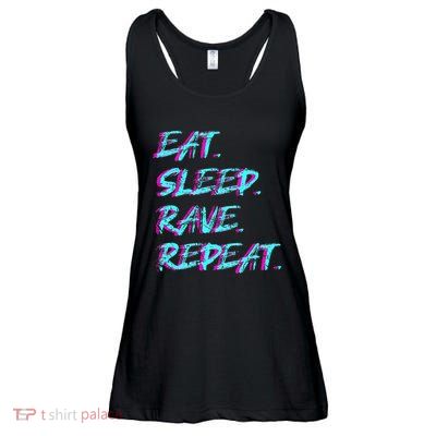 Eat Sleep Rave Repeat Ladies Essential Flowy Tank