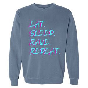 Eat Sleep Rave Repeat Garment-Dyed Sweatshirt