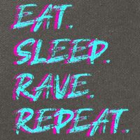 Eat Sleep Rave Repeat Cotton Canvas Backpack