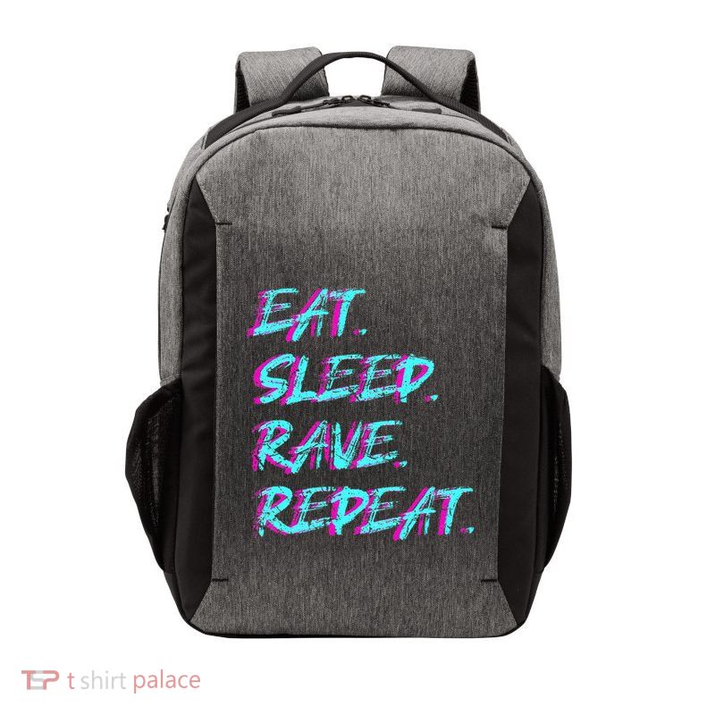 Eat Sleep Rave Repeat Vector Backpack