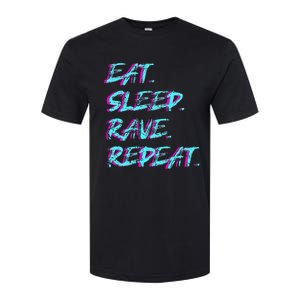 Eat Sleep Rave Repeat Softstyle CVC T-Shirt