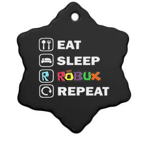 Eat Sleep Robux Repeat Noob And Professional Gamer Ceramic Star Ornament