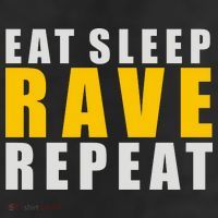 EAT SLEEP RAVE REPEAT 11oz C Handle Ceramic Mug