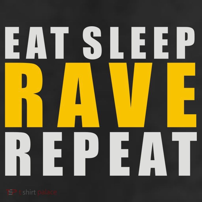 EAT SLEEP RAVE REPEAT 11oz C Handle Ceramic Mug