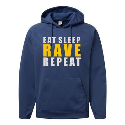 EAT SLEEP RAVE REPEAT Performance Fleece Hoodie