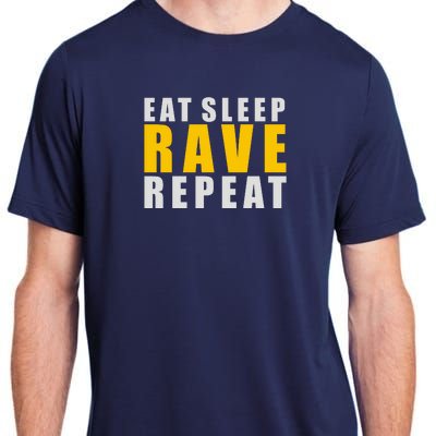 EAT SLEEP RAVE REPEAT Adult ChromaSoft Performance T-Shirt