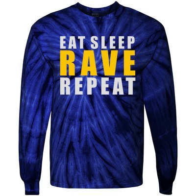 EAT SLEEP RAVE REPEAT Tie-Dye Long Sleeve Shirt