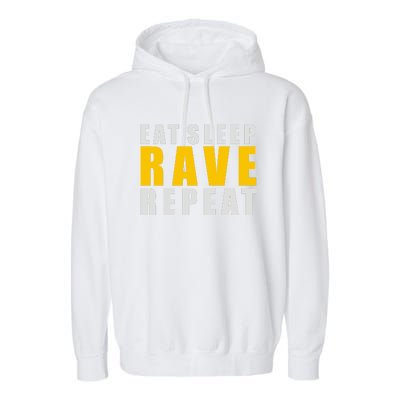 EAT SLEEP RAVE REPEAT Garment-Dyed Fleece Hoodie