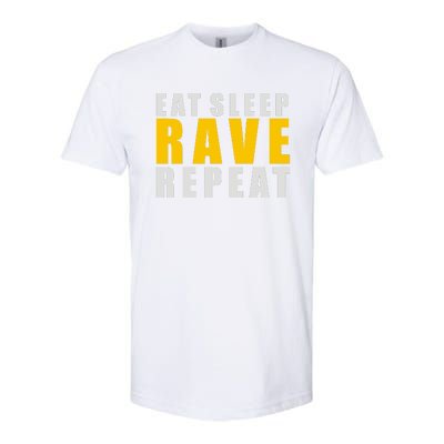 EAT SLEEP RAVE REPEAT Softstyle CVC T-Shirt