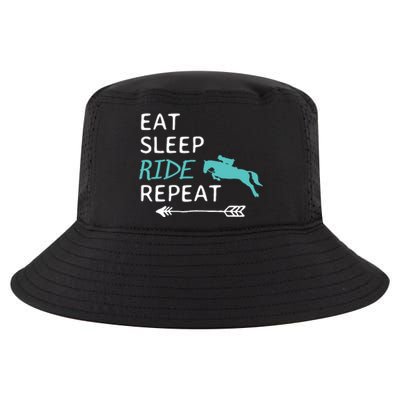 Eat Sleep Ride Horses Repeat Horseback Riding Cool Comfort Performance Bucket Hat