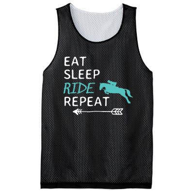 Eat Sleep Ride Horses Repeat Horseback Riding Mesh Reversible Basketball Jersey Tank