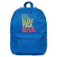 Eat Sleep Repeat Gift Eat Sleep Yoga Repeat Funny Gift 16 in Basic Backpack