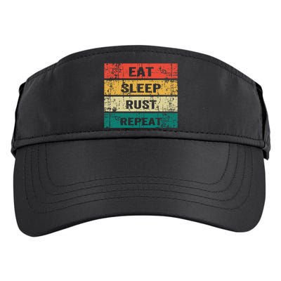 Eat Sleep Rust Repeat Funny Gaming Sports Meme Adult Drive Performance Visor