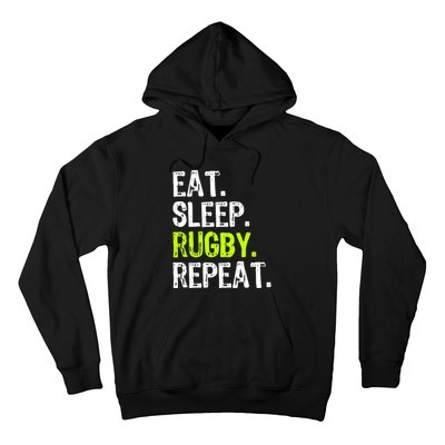 Eat Sleep Rugby Repeat Player Fan Lover Funny Hoodie