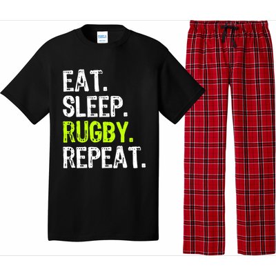 Eat Sleep Rugby Repeat Player Fan Lover Funny Pajama Set