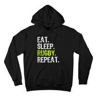 Eat Sleep Rugby Repeat Player Fan Lover Funny Tall Hoodie