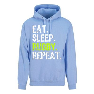 Eat Sleep Rugby Repeat Player Fan Lover Funny Unisex Surf Hoodie