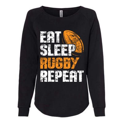 Eat Sleep Rugby Repeat Rugby Player Coach Sports Lover Womens California Wash Sweatshirt