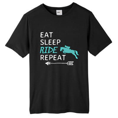 Eat Sleep Ride Horses Repeat Horseback Riding Great Gift Tall Fusion ChromaSoft Performance T-Shirt