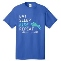 Eat Sleep Ride Horses Repeat Horseback Riding Great Gift Tall T-Shirt