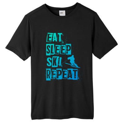 Eat Sleep Ski Repeat Gift Tall Fusion ChromaSoft Performance T-Shirt