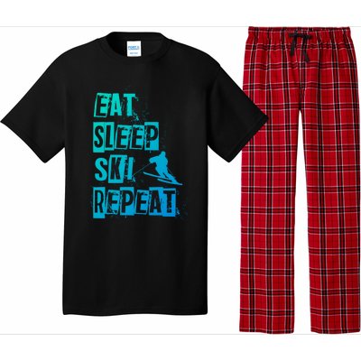 Eat Sleep Ski Repeat Gift Pajama Set