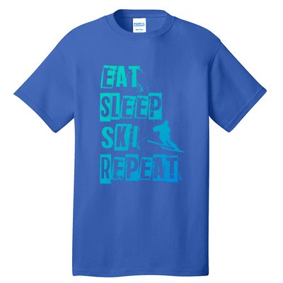 Eat Sleep Ski Repeat Gift Tall T-Shirt