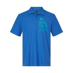 Eat Sleep Ski Repeat Gift Softstyle Adult Sport Polo