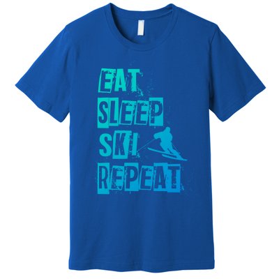 Eat Sleep Ski Repeat Gift Premium T-Shirt