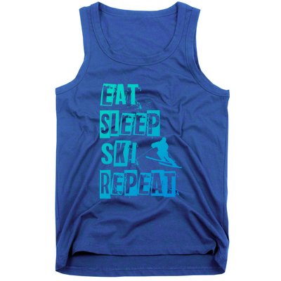 Eat Sleep Ski Repeat Gift Tank Top