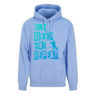 Eat Sleep Ski Repeat Gift Unisex Surf Hoodie