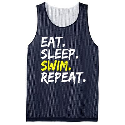 Eat Sleep Swim Repeat Water Sports Swim Outfit Mesh Reversible Basketball Jersey Tank