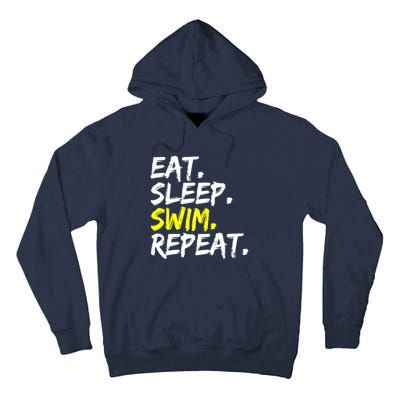 Eat Sleep Swim Repeat Water Sports Swim Outfit Tall Hoodie