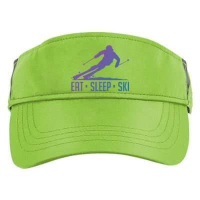 Eat Sleep Ski Skiing Skier Snow Winter Vacation Gift Adult Drive Performance Visor