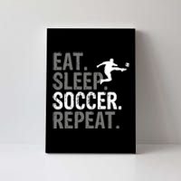 Eat Sleep Soccer Repeat Soccer Graphic Canvas