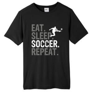 Eat Sleep Soccer Repeat Soccer Graphic Tall Fusion ChromaSoft Performance T-Shirt