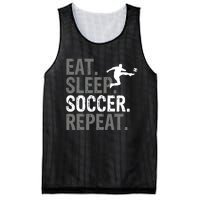 Eat Sleep Soccer Repeat Soccer Graphic Mesh Reversible Basketball Jersey Tank