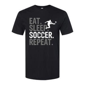 Eat Sleep Soccer Repeat Soccer Graphic Softstyle CVC T-Shirt