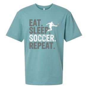 Eat Sleep Soccer Repeat Soccer Graphic Sueded Cloud Jersey T-Shirt