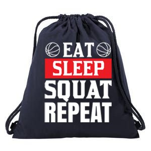 Eat Sleep Squat Repeat Gym Workout Gift Drawstring Bag