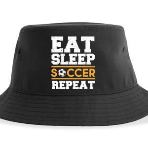 Eat Sleep Soccer Repeat Cool Soccer Player Gift Sustainable Bucket Hat