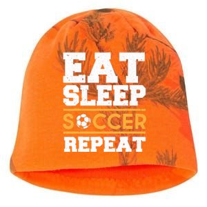 Eat Sleep Soccer Repeat Cool Soccer Player Gift Kati - Camo Knit Beanie