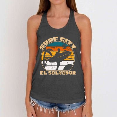 El Salvador Salvadorean Gifts El Salvadoran Roots Women's Knotted Racerback Tank