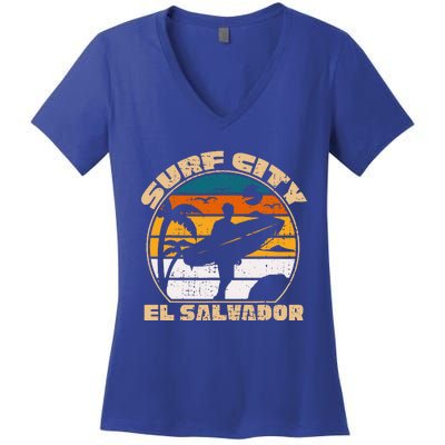 El Salvador Salvadorean Gifts El Salvadoran Roots Women's V-Neck T-Shirt